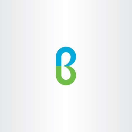 green blue b letter b icon designのイラスト素材