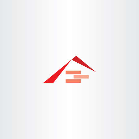 house construction roof brick companyのイラスト素材