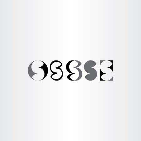 black vector set letter s collection designのイラスト素材