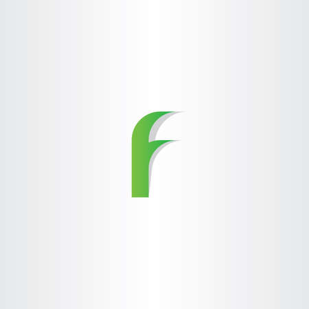 f green letter f vector icon sign design ecoのイラスト素材
