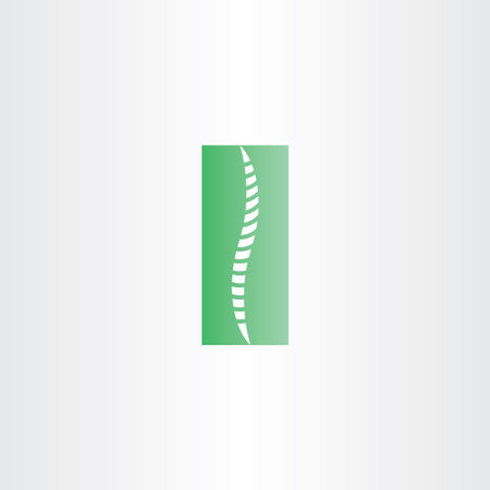 green healthy spine icon vector logoのイラスト素材