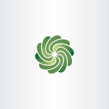 gradient green circle tech abstract logo icon vector designのイラスト素材