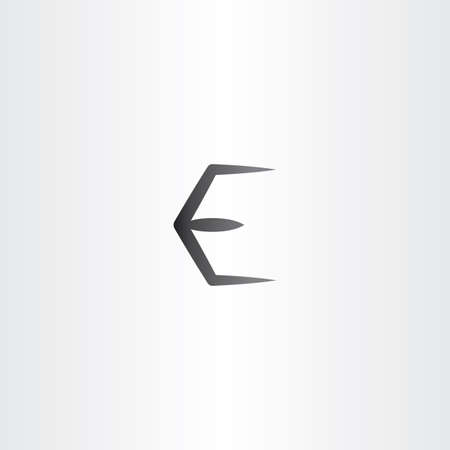 black e logo letter e vector symbol fontのイラスト素材