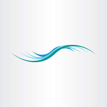 water wave vector element design icon seaのイラスト素材