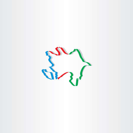 azerbaijan vector icon map designのイラスト素材