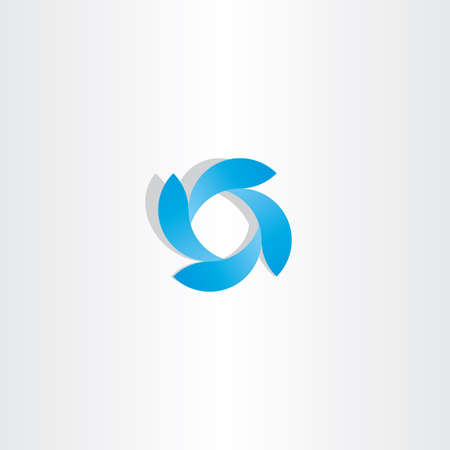abstract business logo blue tech vector icon symbol designのイラスト素材
