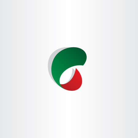 c letter c gradient red and green icon vector logo shapeのイラスト素材