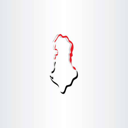 stylized albania map vector icon designのイラスト素材