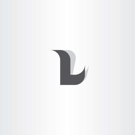 black letter l logo logotype vector icon designのイラスト素材