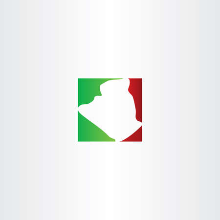 logo icon algeria map vector signのイラスト素材