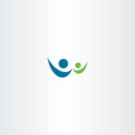 man and child people sign vector logo icon symbolのイラスト素材