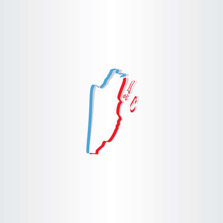 belize map icon vector designのイラスト素材