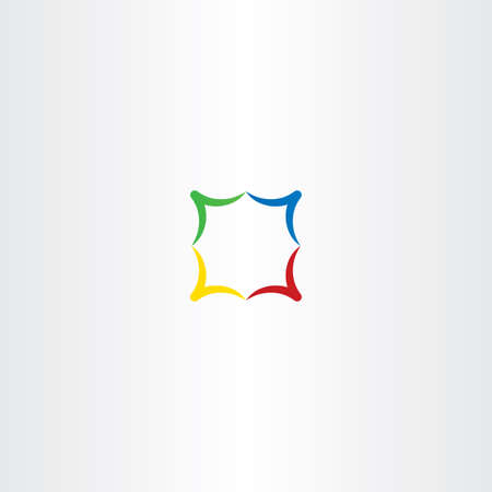 colorful square frame icon sign vector gradient element emptyのイラスト素材