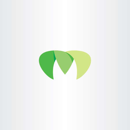 logotype m green m letter logo icon vector element brandのイラスト素材