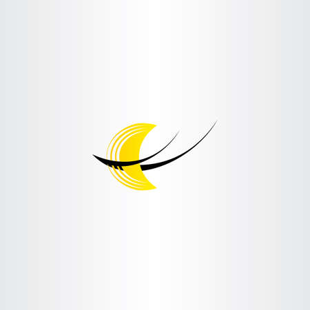 half moon night logo icon vectorのイラスト素材