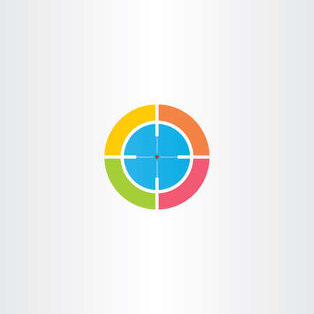 sniper target vector logo icon designのイラスト素材