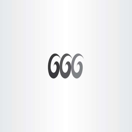 black devil number 666 six icon vector elementのイラスト素材