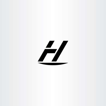h letter icon h black vector logo symbol iconのイラスト素材