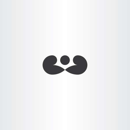 boxer boxing icon vector black logoのイラスト素材