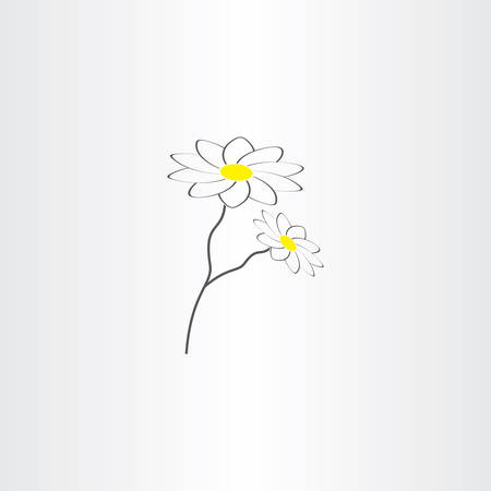 chamomile icon vector design elementのイラスト素材