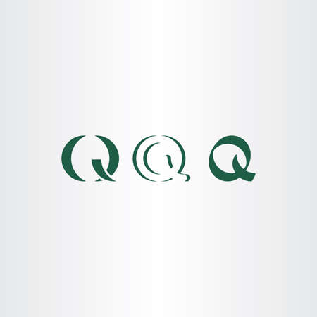 vector icons set letter q symbol logo elements designのイラスト素材