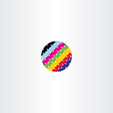 abstract globe circle data information colorful vector icon elementのイラスト素材