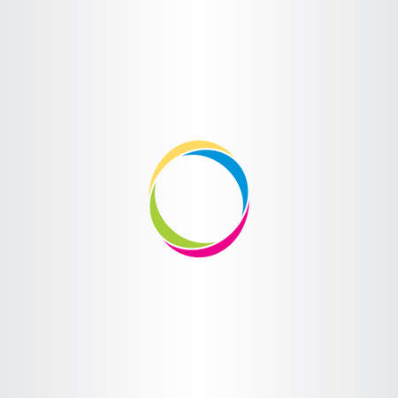 o letter logo logotype o colorful symbol vector iconのイラスト素材