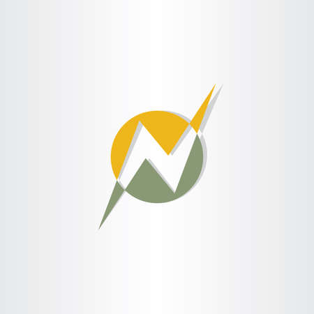 letter  vector sign icon nのイラスト素材