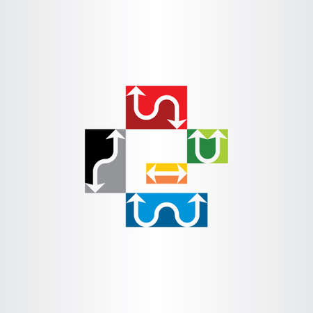 arrows icon set vector symbol elements designのイラスト素材
