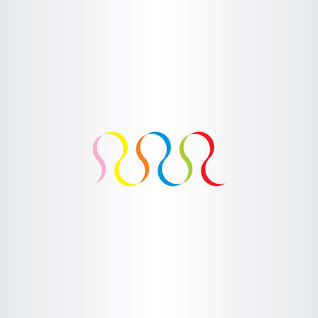 abstract colorful ribbon vector tape designのイラスト素材