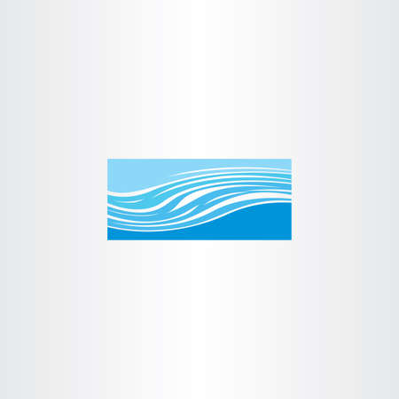 blue river wave vector icon designのイラスト素材