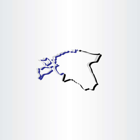 estonia map icon vector symbolのイラスト素材