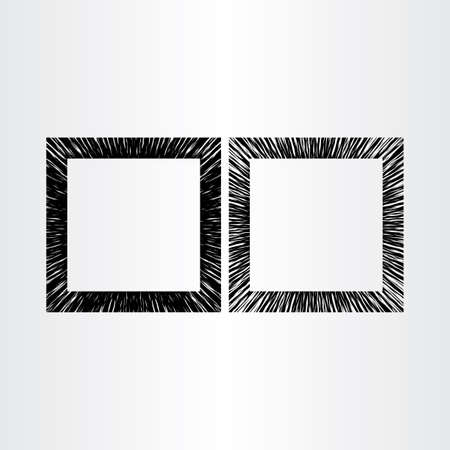 abstract empty frame vector black background designのイラスト素材