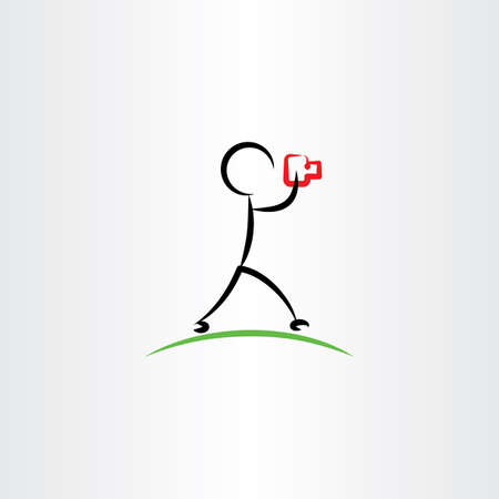 man  photographer vector iconのイラスト素材
