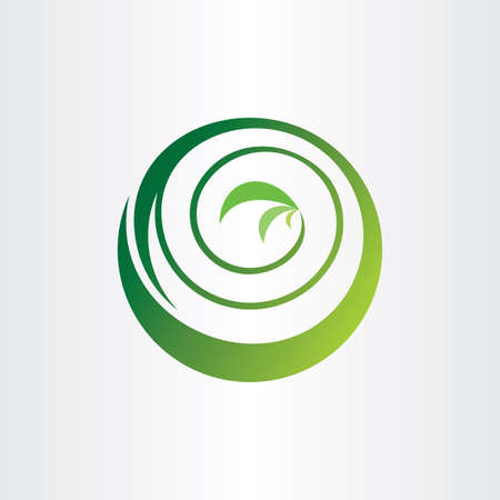 spiral bio circle plant ecology green natureのイラスト素材