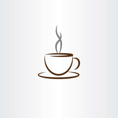 cup of coffee with smoke iconのイラスト素材
