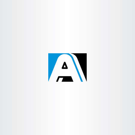 a letter black blue symbol logo vector iconのイラスト素材
