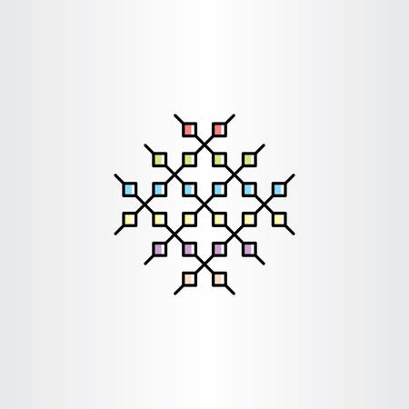 network data icon connection designのイラスト素材