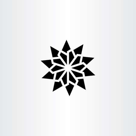 black star icon geometric signのイラスト素材