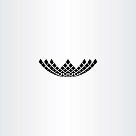 letter w halftone symbol vector black design shapeのイラスト素材
