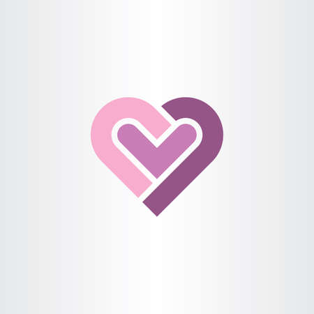 love heart icon vector illustrationのイラスト素材
