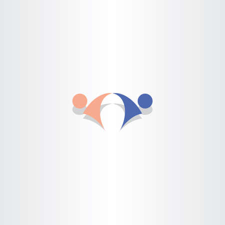 business people work partners icon vectorのイラスト素材