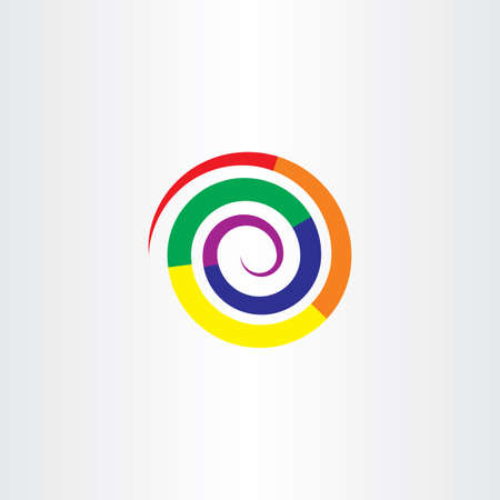 colorful spiral design element vector iconのイラスト素材