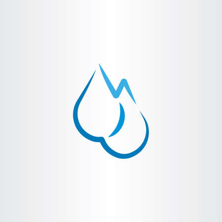 rain water drop icon vector signのイラスト素材