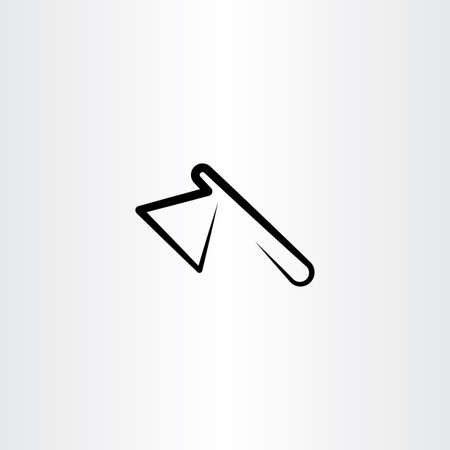 black axe icon symbol logoのイラスト素材