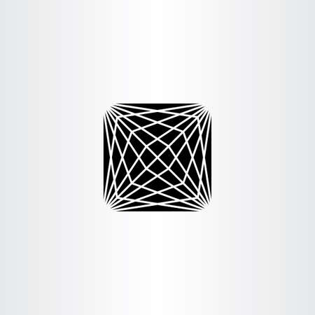 geometric square icon symbol black designのイラスト素材