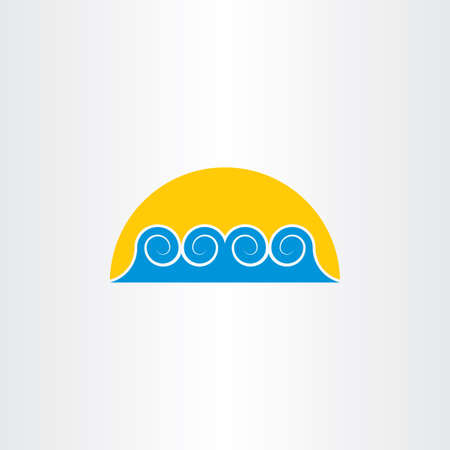 tourism icon water wave sea symbol designのイラスト素材