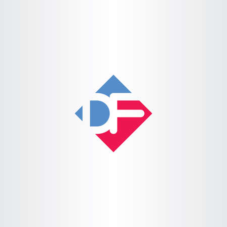 letter d and f df logo icon vector designのイラスト素材