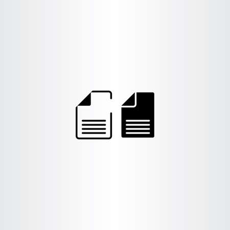 black paper file documents icon vectorのイラスト素材
