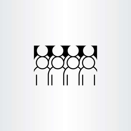 group of people clipart vectorのイラスト素材